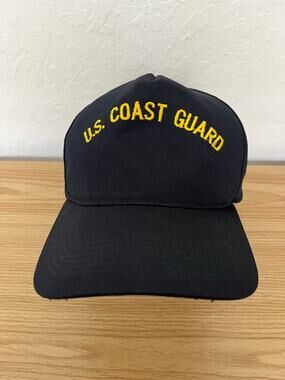 U.S. Coast Guard Embroidered 5 Panel Snapback Black Cap Hat Northstar Trucker